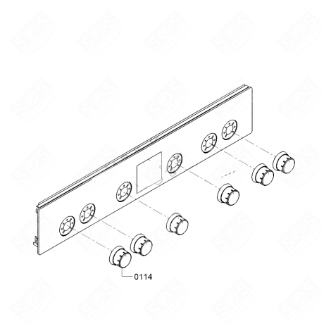 BOUTON SÉLECTEUR (REPÈRE 0114) FORNI, FORNELLI ELETTRICI E A GAS - 00628002