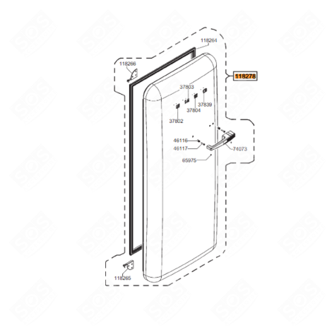 PORTE COMPLÈTE (REPÈRE 118278) FRIGORIFERO, CONGELATORE - 696139570