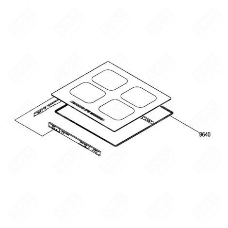 DESSUS VITROCÉRAMIQUE PIANO COTTURA - C00623614, 488000623614