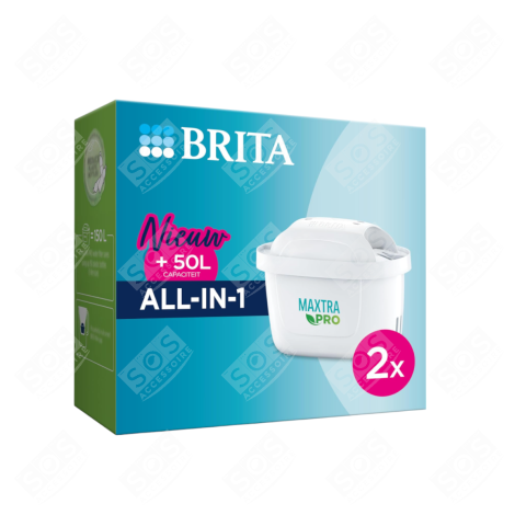 LOT DE 2 CARTOUCHES FILTRANTES BRITA MAXTRA PRO AIO VARI PICCOLI ELETTRODOMESTICI - 1050413