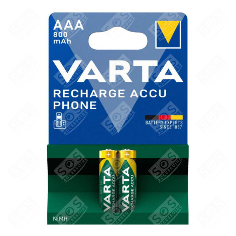 LOT DE 2 PILES RECHARGEABLES AAA NIMH 800MAH ACCESSORI E PRODOTTI - 58398101402