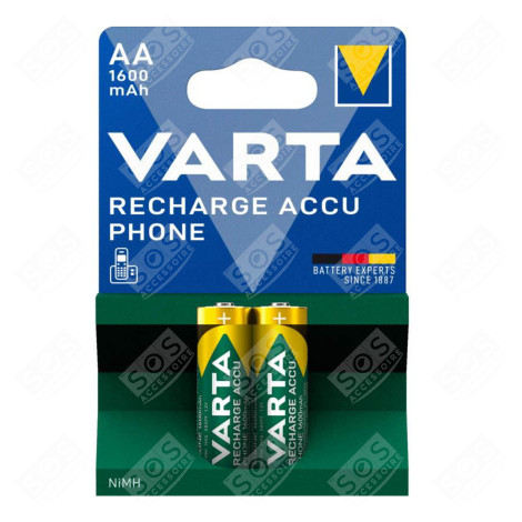 LOT DE 2 PILES RECHARGEABLES AA NIMH 1600 MAH ACCESSORI E PRODOTTI - 58399201402