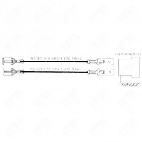 SET DI CAVI PER POMPA DI SCARICO ORIGINALE LAVATRICE - C00537136