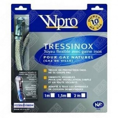 TUBO DEL GAS TRESSINOX GAS NATURALE LUNG. 1,5M GARANTITO 10 ANNI ORIGINALE FORNI, FORNELLI ELETTRICI E A GAS - 480181700088