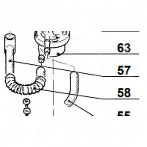 TUBO ANGOLARE IN SILICONE CON NUMERO 57 MACCHINA DA CAFFÃ, CAFFETTIERA - 503872