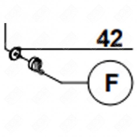 PULSANTE DEL VOLUME DELL'ACQUA RIFERIMENTO F MACCHINA DA CAFFÃ, CAFFETTIERA - 503806