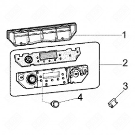 SCATOLA DI CONTROLLO DISPLAY (CODICE 2) ORIGINALE LAVATRICE - C00372826, 488000372826