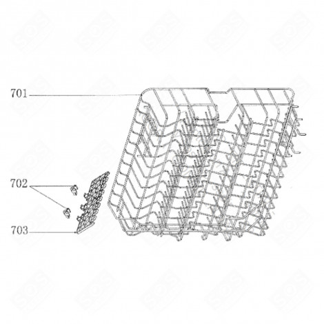 CESTELLO SUPERIORE (RIFERIMENTO N°701) LAVASTOVIGLIE - 445F06