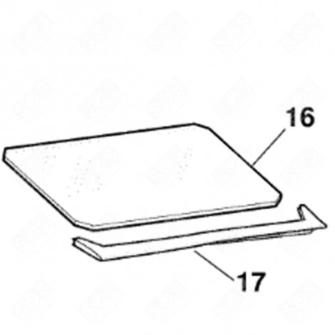 PROFILO ORIGINALE DELLA CLAYETTE, SCAFFALE (CODICE 17) FRIGORIFERO, CONGELATORE - C00083048, 482000027585