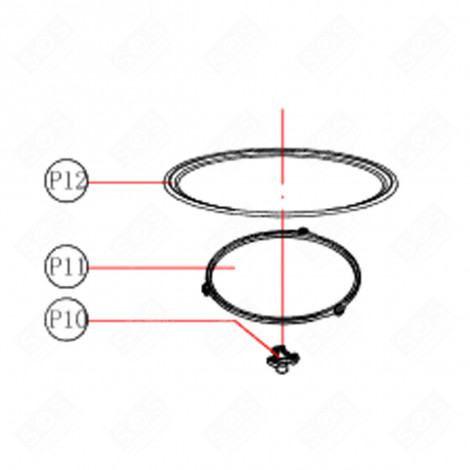 PIATTO GIREVOLE (CODICE P10) FORNI A MICROONDE - 9178005327