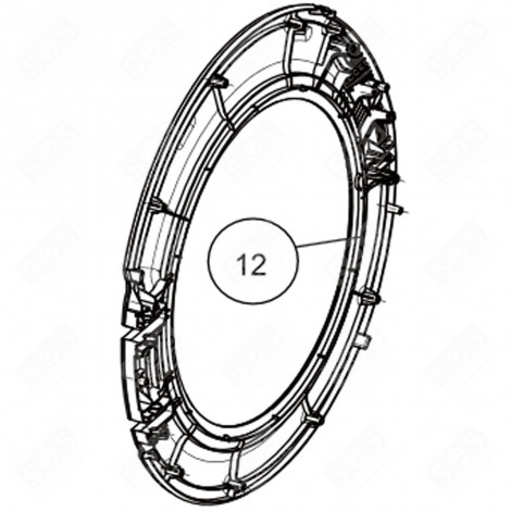 TELAIO INFERIORE (N. DI RIF. 12) LAVATRICE - 2839751100