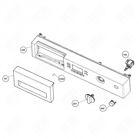 PANNELLO (CODICE 208) LAVATRICE - 2895409038