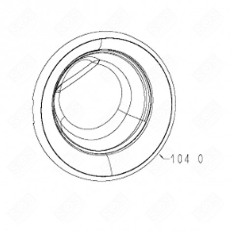 SPORTELLO OBLÒ COMPLETO (N. DI RIF. 104 0) ORIGINALE LAVATRICE - C00532991, 488000532991