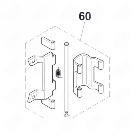 CERNIERA (RIFERIMENTO 60) ASCIUGATRICE - 40009040