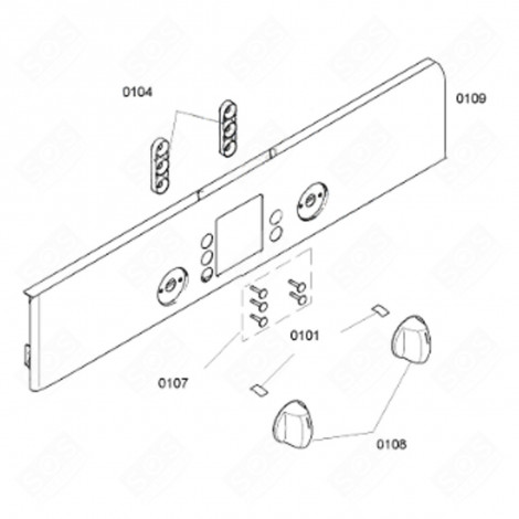 PANNELLO DI COMANDO (CODICE 0109) ORIGINALE FORNI, FORNELLI ELETTRICI E A GAS - 00443020