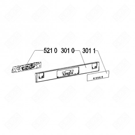 PIASTRA DECORATIVA ORIGINALE CENTAURE CODICE 301 1 FRIGORIFERO, CONGELATORE - 481010520736, C00440148