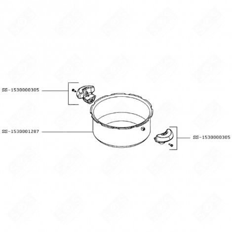 COPERCHIO 5 L IN ACCIAIO (RIFERIMENTO SS-1530001287) PENTOLE A PRESSIONE - SS-1530001287