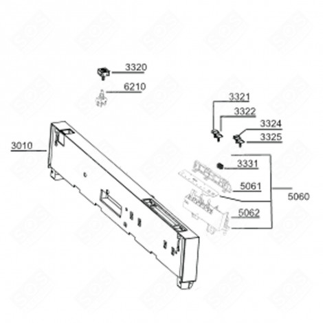 PULSANTE M/A (CODICE 3320) LAVASTOVIGLIE - 1754560302