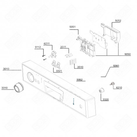 PULSANTE M/A (CODICE 3320) LAVASTOVIGLIE - 1742660200