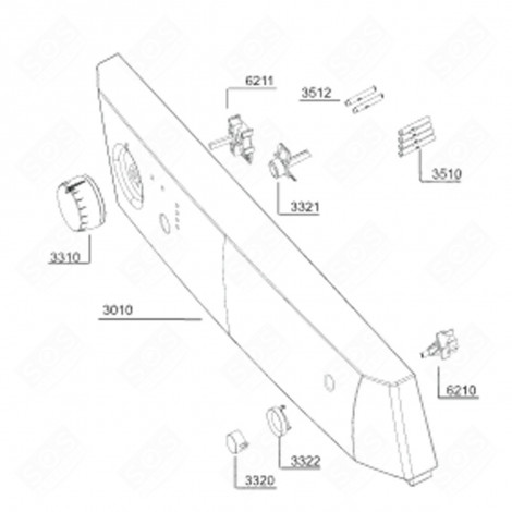 PULSANTE (CODICE 3321) LAVASTOVIGLIE - 1742191600