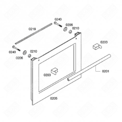 PORTA ANTERIORE ORIGINALE FORNI, FORNELLI ELETTRICI E A GAS - 00686551, 686551