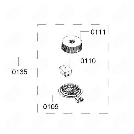 MOTORE ORIGINALE (CODICE 135) CAPPA ASPIRANTE - 11010075