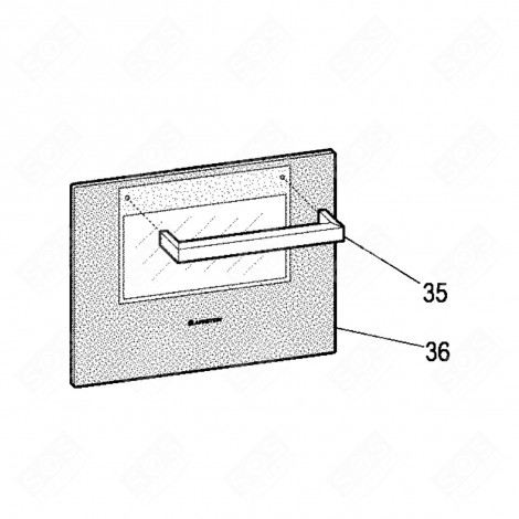 VETRO ESTERNO ORIGINALE REPÈRE 36 595X503 MM FORNI, FORNELLI ELETTRICI E A GAS - C00282642, 482000087978