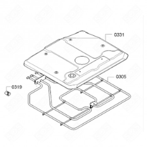 CHIUSURA CATALITICA ORIGINALE (CODICE 0331) FORNI, FORNELLI ELETTRICI E A GAS - 00471267