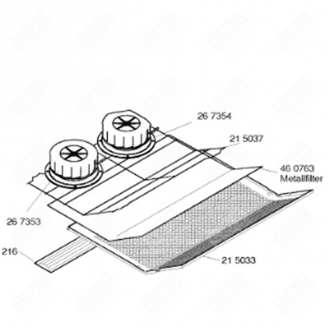 VENTILATORE (CODICE 26 7354) ORIGINALE CAPPA ASPIRANTE - 00267354