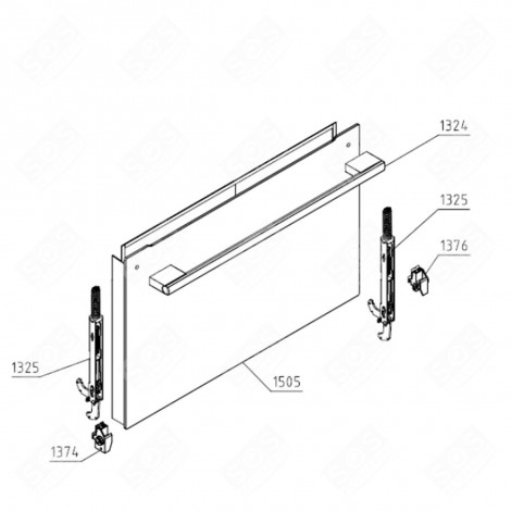 PORTA VETRATA 6-7 9005/VZ065 (CODICE 1505) FORNI, FORNELLI ELETTRICI E A GAS - 655329