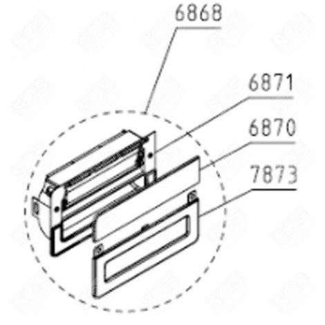 MANIGLIA SERBATOIO (CODICE 6868) ASCIUGATRICE - 571881