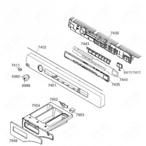 SCHEDA ELETTRONICA, MODULO DI POTENZA (RIFERIMENTO 7430) LAVATRICE - 442975