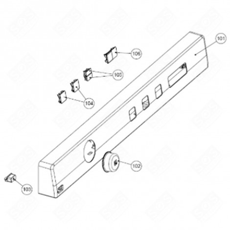 PANNELLO FRONTALE (CODICE 101) ASCIUGATRICE - 517487