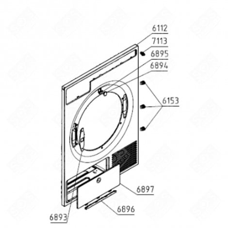 PANNELLO ANTERIORE 1B1 CHP TD-75/85 (CODICE 6112) ASCIUGATRICE - 561943