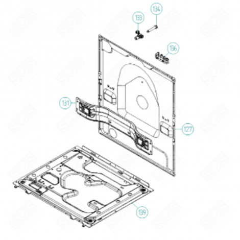 PANNELLO POSTERIORE (CODICE 127) LAVATRICE - 503178