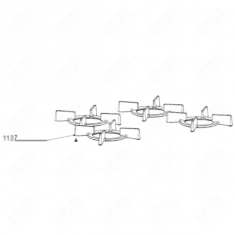 GRIGLIA PORTANTE PIATTA LITA HG (CODICE 1137) FORNI, FORNELLI ELETTRICI E A GAS - 803894