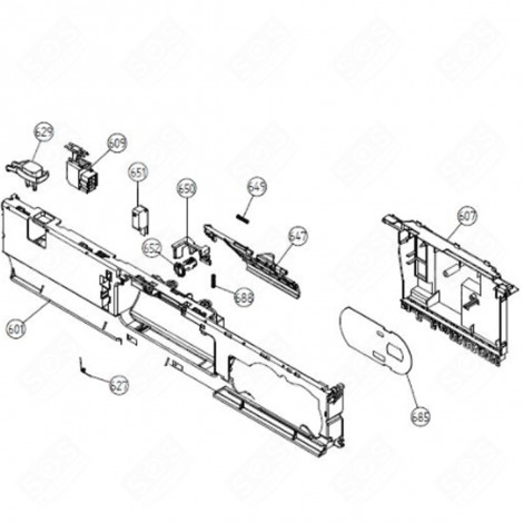 FOLIO PANNELLO DI COMANDO DW90.1 5BU TS (CODICE 685) LAVASTOVIGLIE - 704625