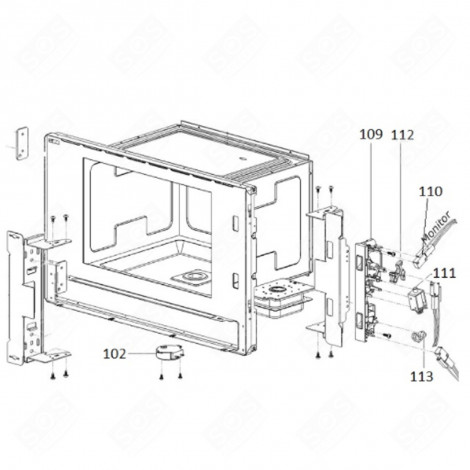 ANTENNA MOTORE (CODICE 102) FORNI A MICROONDE - 713108