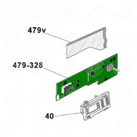 SCHEDA ELETTRONICA, MODULO PROGRAMMATO (RIFERIMENTO 479-328) LAVATRICE - 49036462