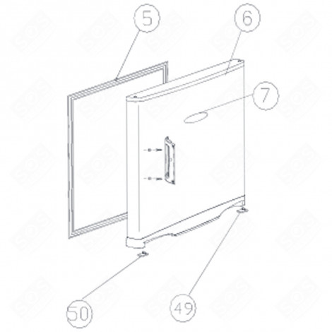 GUARNIZIONE PORTA CONGELATORE (CODICE 5) FRIGORIFERO, CONGELATORE - AS0004200