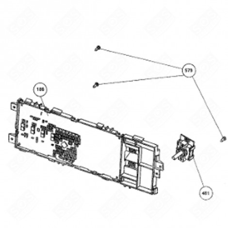 SCHEDA ELETTRONICA, MODULO DI PROGRAMMAZIONE (CODICE 186) LAVATRICE - 2822270273