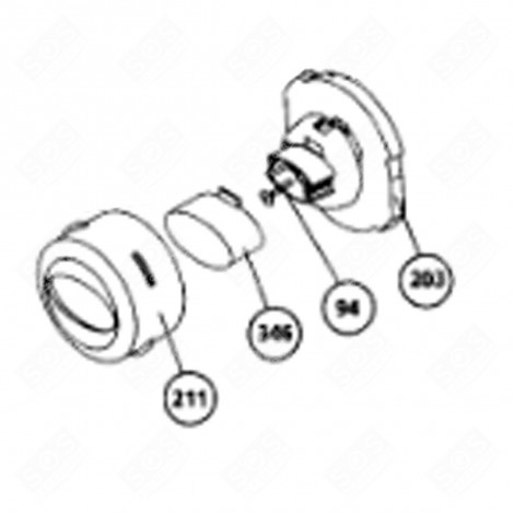 PULSANTE DEL PROGRAMMATORE (CODICE 203) LAVATRICE - 2807400800