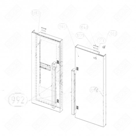 MANIGLIA (CODICE 992) FRIGORIFERO, CONGELATORE - 5703222600