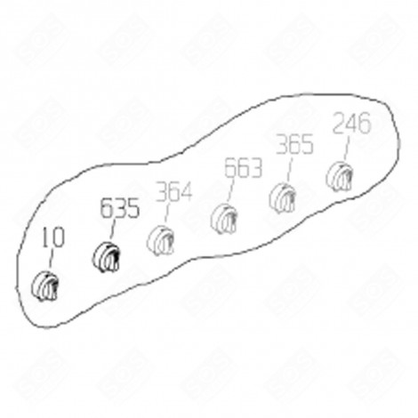 DECORAZIONE MANOPOLA DEL GAS (CODICE 365) FORNI, FORNELLI ELETTRICI E A GAS - 250944146