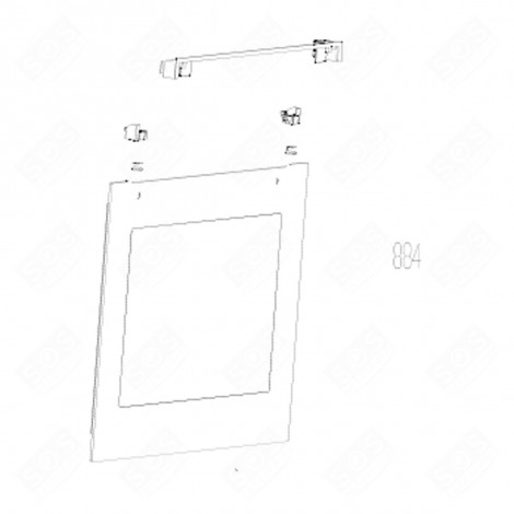 VETRO ESTERNO DELLA PORTA (CODICE N°884) FORNI, FORNELLI ELETTRICI E A GAS - 210440245