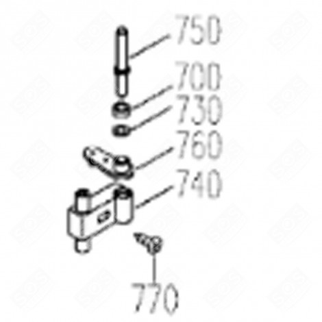 RONDELLA CERNIERA PORTA 15X9X1 (CODICE 730) FRIGORIFERO, CONGELATORE - 7422970