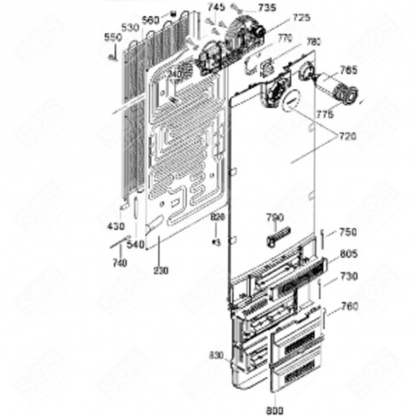 EVAPORATORE REFRIGERAZIONE (CODICE 230) FRIGORIFERO, CONGELATORE - 5944034