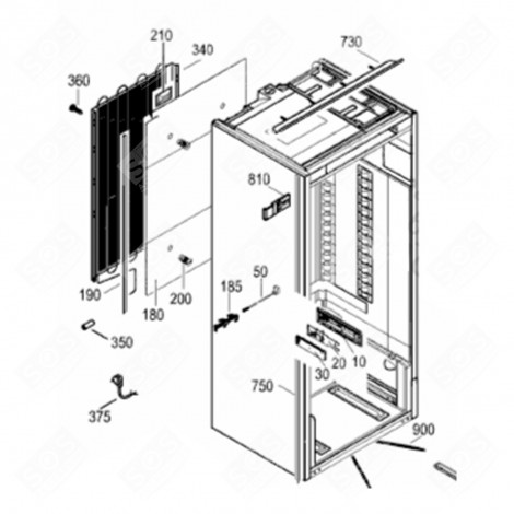 EVAPORATORE REFRIGERANTE (CODICE 180) FRIGORIFERO, CONGELATORE - 5944146