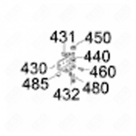 COPERTURA CERNIERA INFERIORE (CODICE 485) FRIGORIFERO, CONGELATORE - 7430905