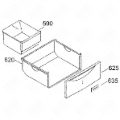 NASTRO CON SERIGRAFIA PER CASSETTO (CODICE 635) FRIGORIFERO, CONGELATORE - 7430075